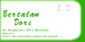 bertalan dori business card